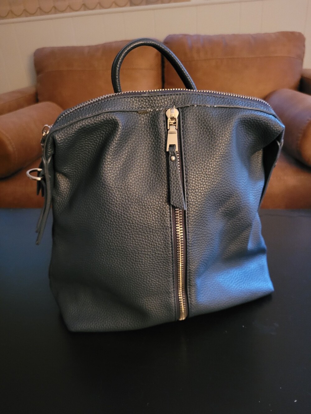 Urban Expressions  Leather Top-Handle Bag In Black